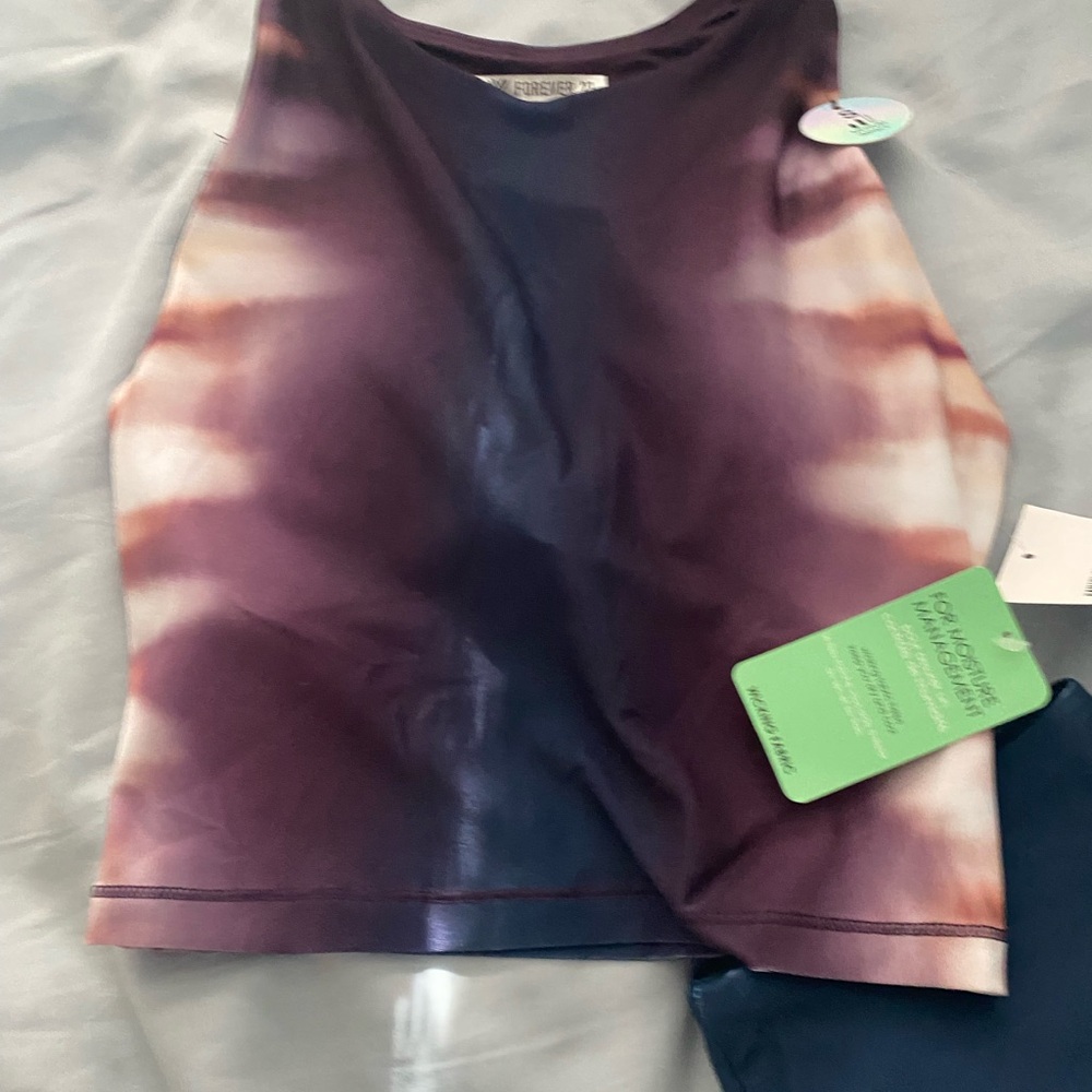 Urban Outfitters Tie-Dye Tank Top in Purple and Cream